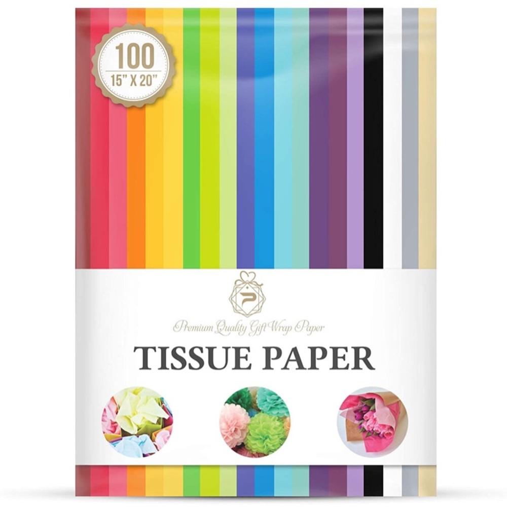 LAST SET! 100 sheets of tissue paper- Multi Color 15 x 20 inch